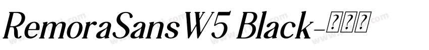 RemoraSansW5 Black字体转换